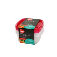 Bora Plastik Saklama Kabı Kare 3'lü Set 850 ml BO531