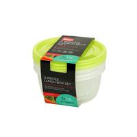 Bora Plastik Saklama Kabı Yuvarlak 3'lü Set 1,3 Lt BO552