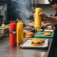 Corona Professional Ketçap & Mayonez Şişe 3 Delikli B.700 ml KIRMIZI BO2050