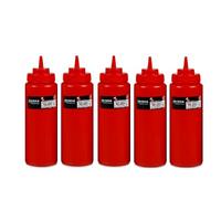 Corona Professional Ketçap&Mayonez Şişe Geniş Kapaklı – Kırmızı 950 ml BO2123 5'Lİ